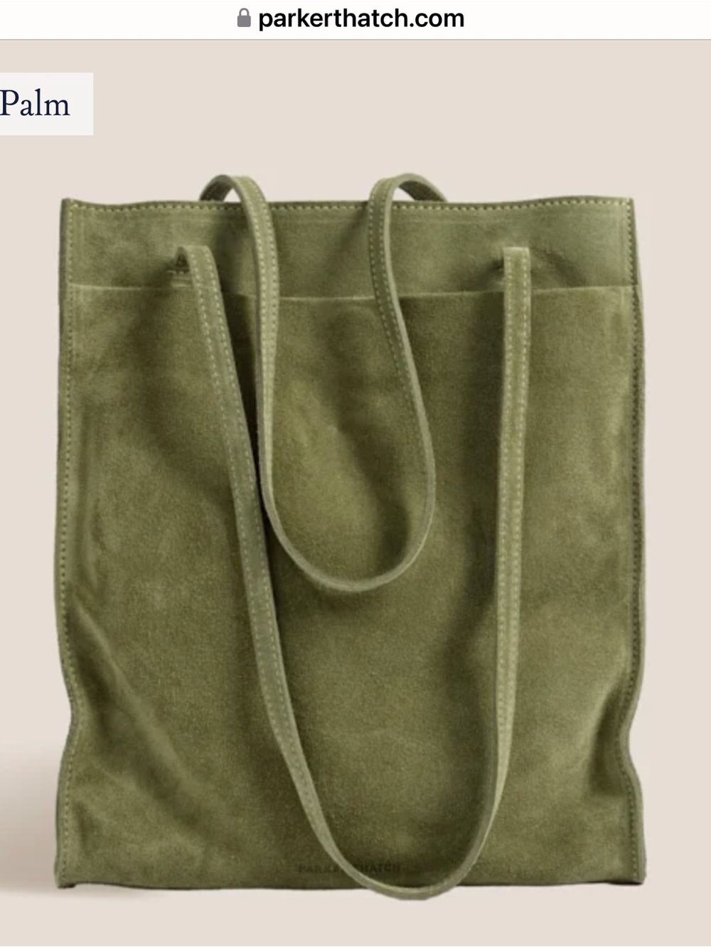 PARKER THATCH MAGAZINE TOTE - Palm Suede Women's Tote Bag